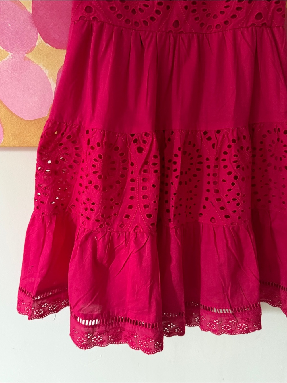 π NWT Jackpot Eyelet cotton strappy dress gipsy pink - Picture 3 of 10